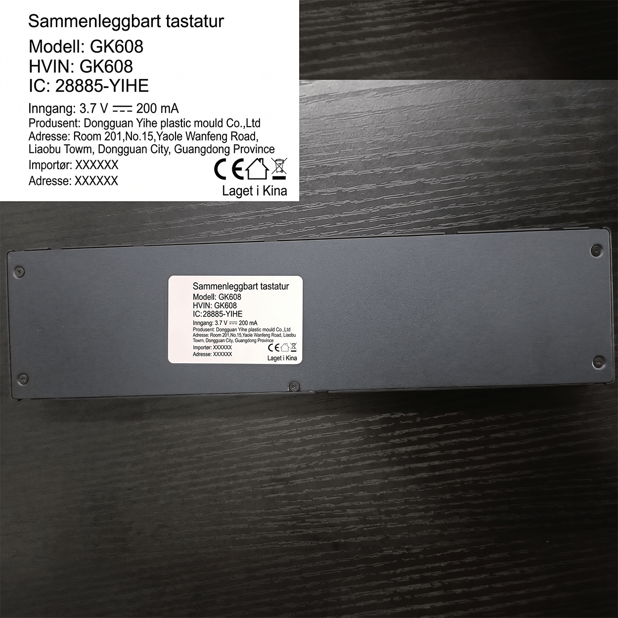 B.O.W GK608 Sammenleggbart Bluetooth-tastatur