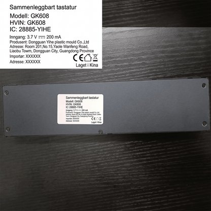 B.O.W GK608 Sammenleggbart Bluetooth-tastatur