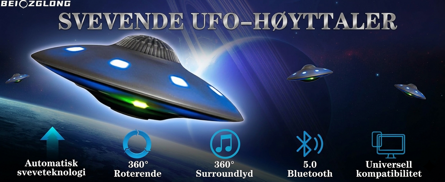 BEIOZGLONG UFO Magnetisk Leviterende Bluetooth-høyttaler