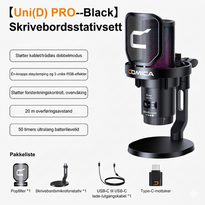 COMICA Ejoy Uni PRO(D) USB trådløst spillmikrofon