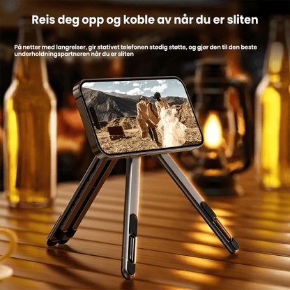 Sammenleggbart magnetisk stativ for telefon, nettbrett og laptop