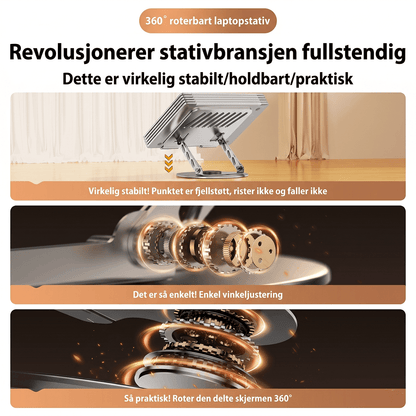 ROSLINY 360° Rotating Aluminum Alloy Laptopstativ