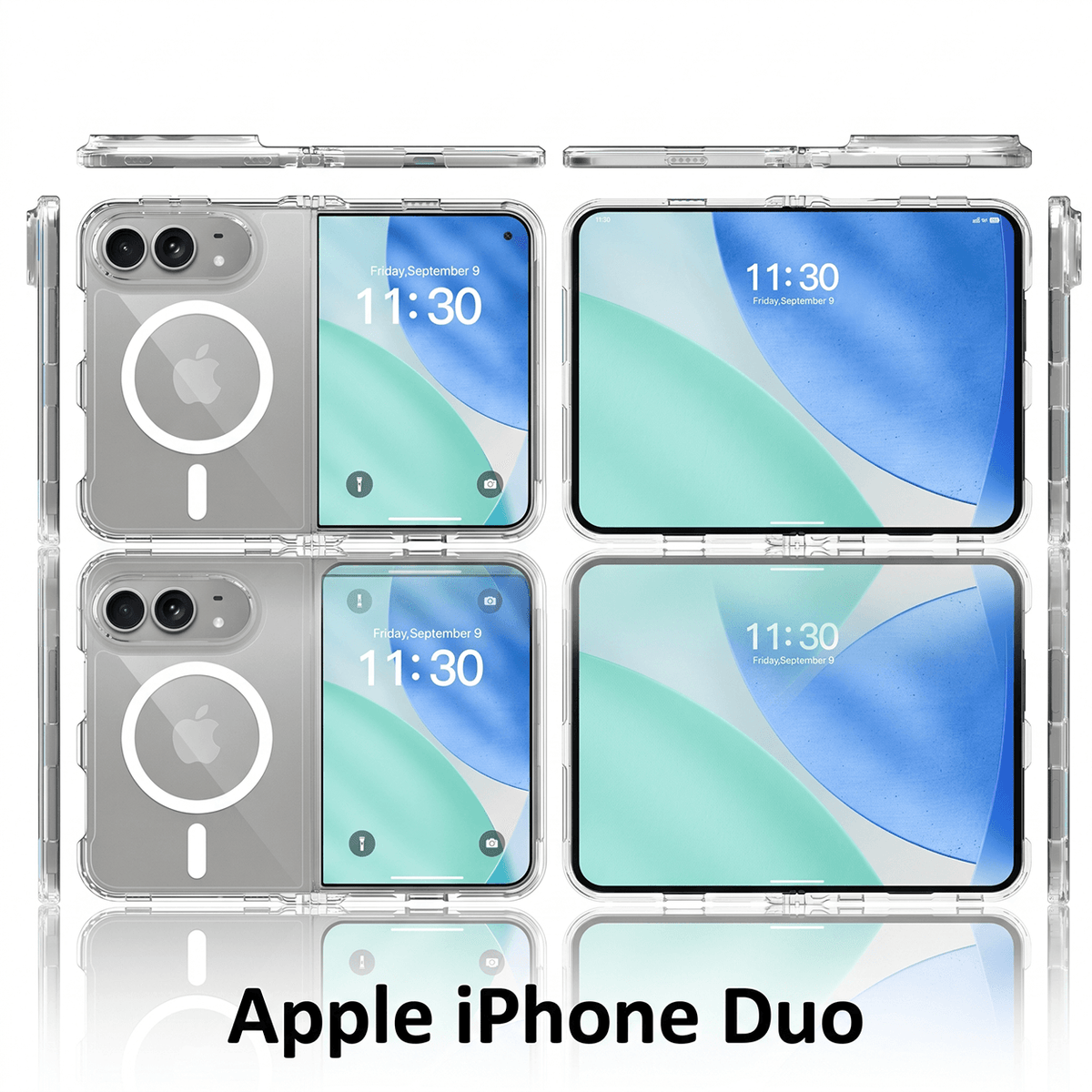 CLARIVUE-deksel til Apple iPhone Duo (MagSafe-kompatibel (Magnetisk) / Standard (Ikke-magnetisk))