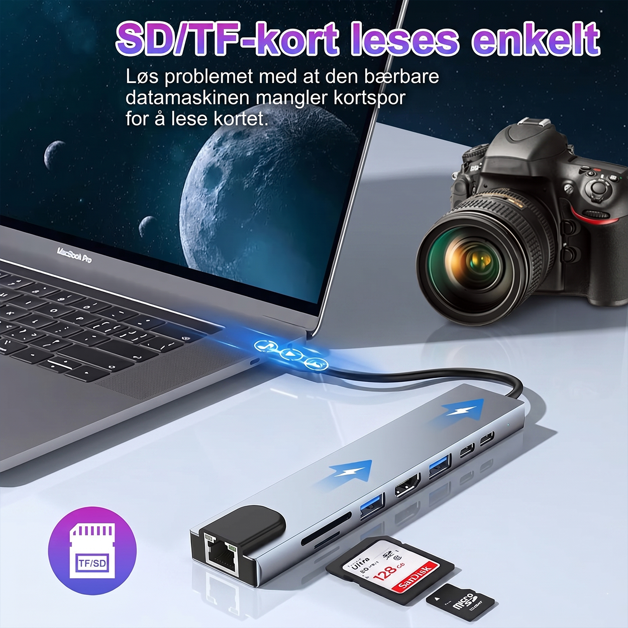 SZPACMATE 8-in-1 USB-C-hub
