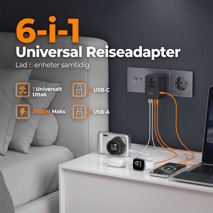 TESSAN WTA07 Universell reiseadapter