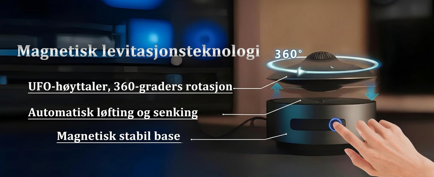 BEIOZGLONG UFO Magnetisk Leviterende Bluetooth-høyttaler