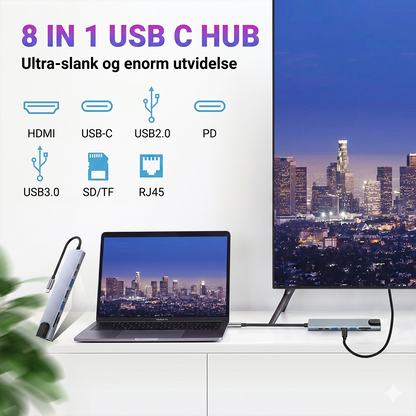 SZPACMATE 8-in-1 USB-C-hub
