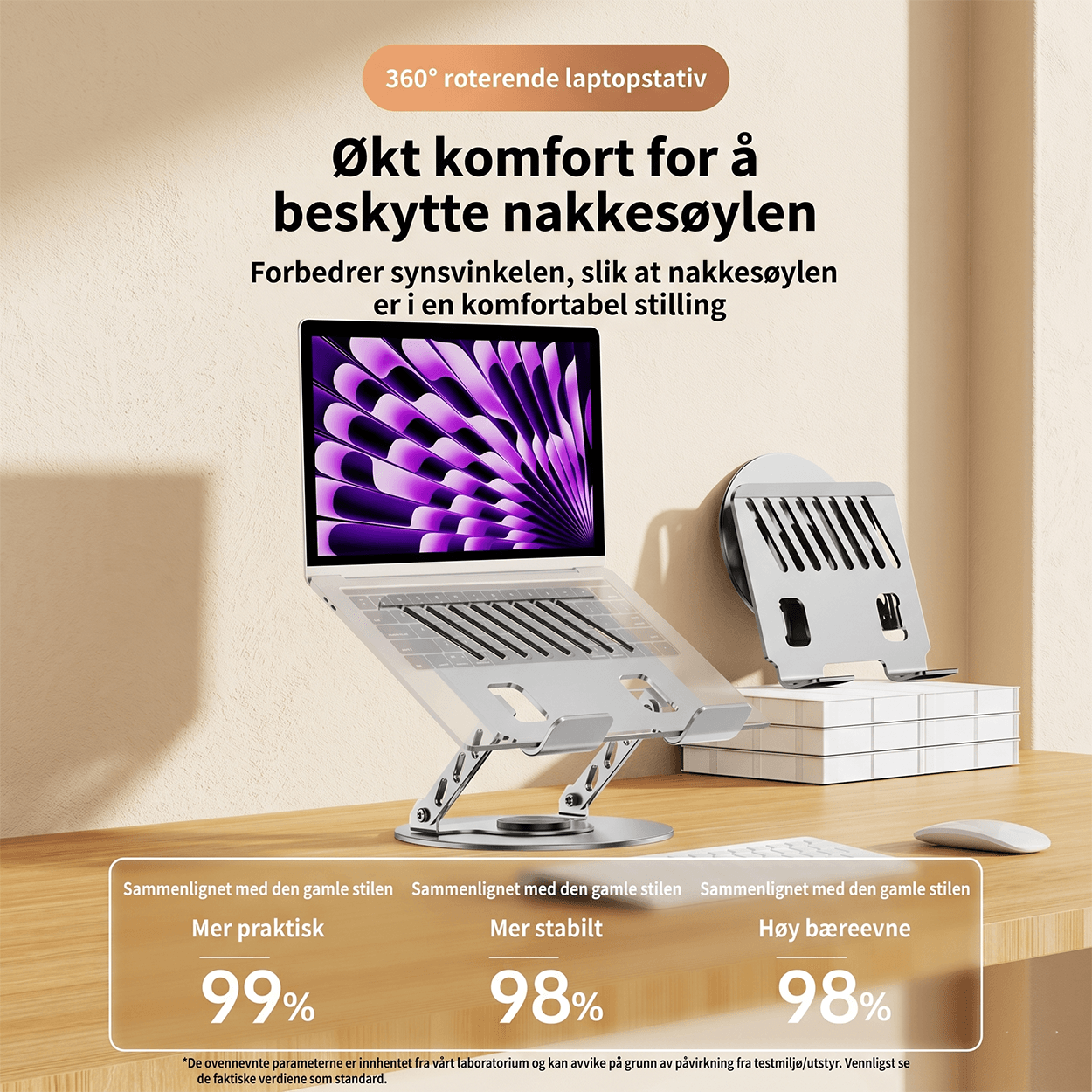 ROSLINY 360° Rotating Aluminum Alloy Laptopstativ