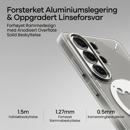 Aulumu S26 Ultra Galaxy Magnetisk deksel (Gjennomsiktig grå)