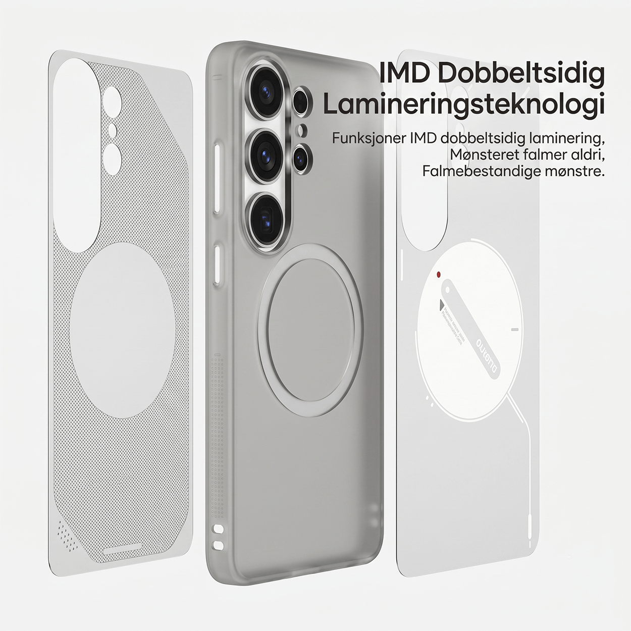 Aulumu S26 Ultra Galaxy Magnetisk deksel (Gjennomsiktig grå)