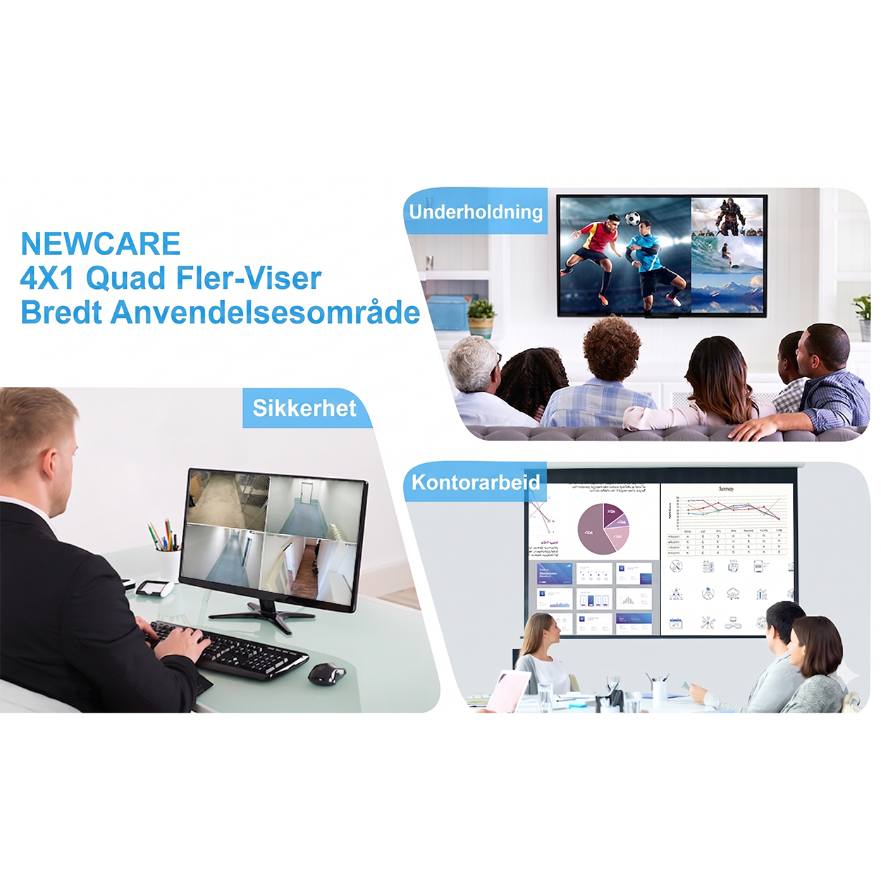 NEWCARE 6045 HDMI 4X1 Quad Multi-Viewer