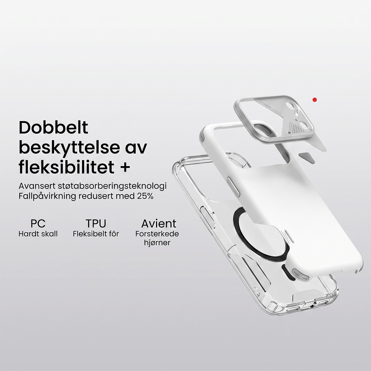 Aulumu A17 Støtsikkert Deksel til iPhone 17 Pro / Pro Max