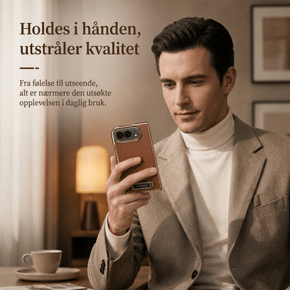 i-Crystal PU-skinn Elektroplettert Sammenleggbart Deksel til Apple iPhone Duo