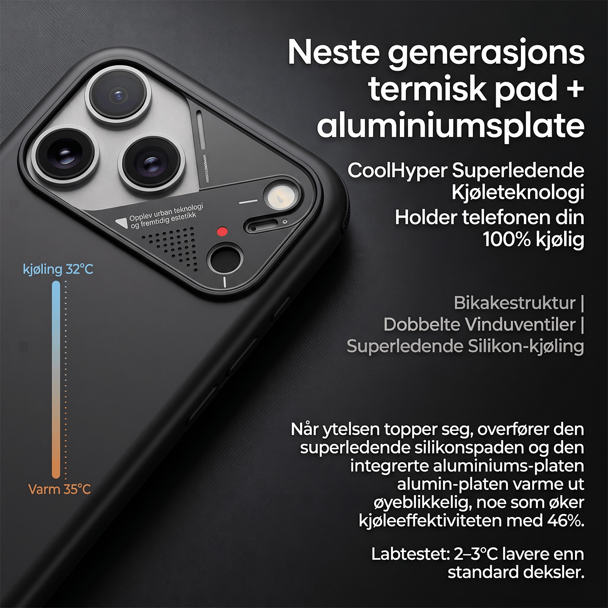 Aulumu A17 Støtsikkert Deksel til iPhone 17 Pro / Pro Max