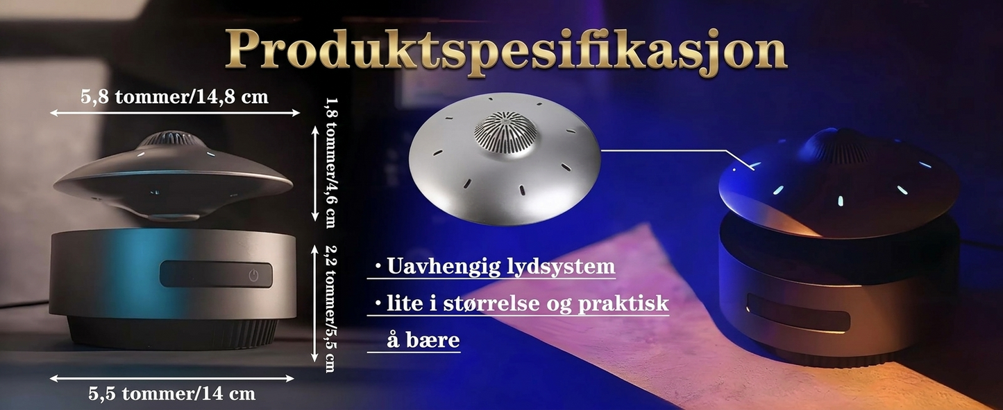BEIOZGLONG UFO Magnetisk Leviterende Bluetooth-høyttaler