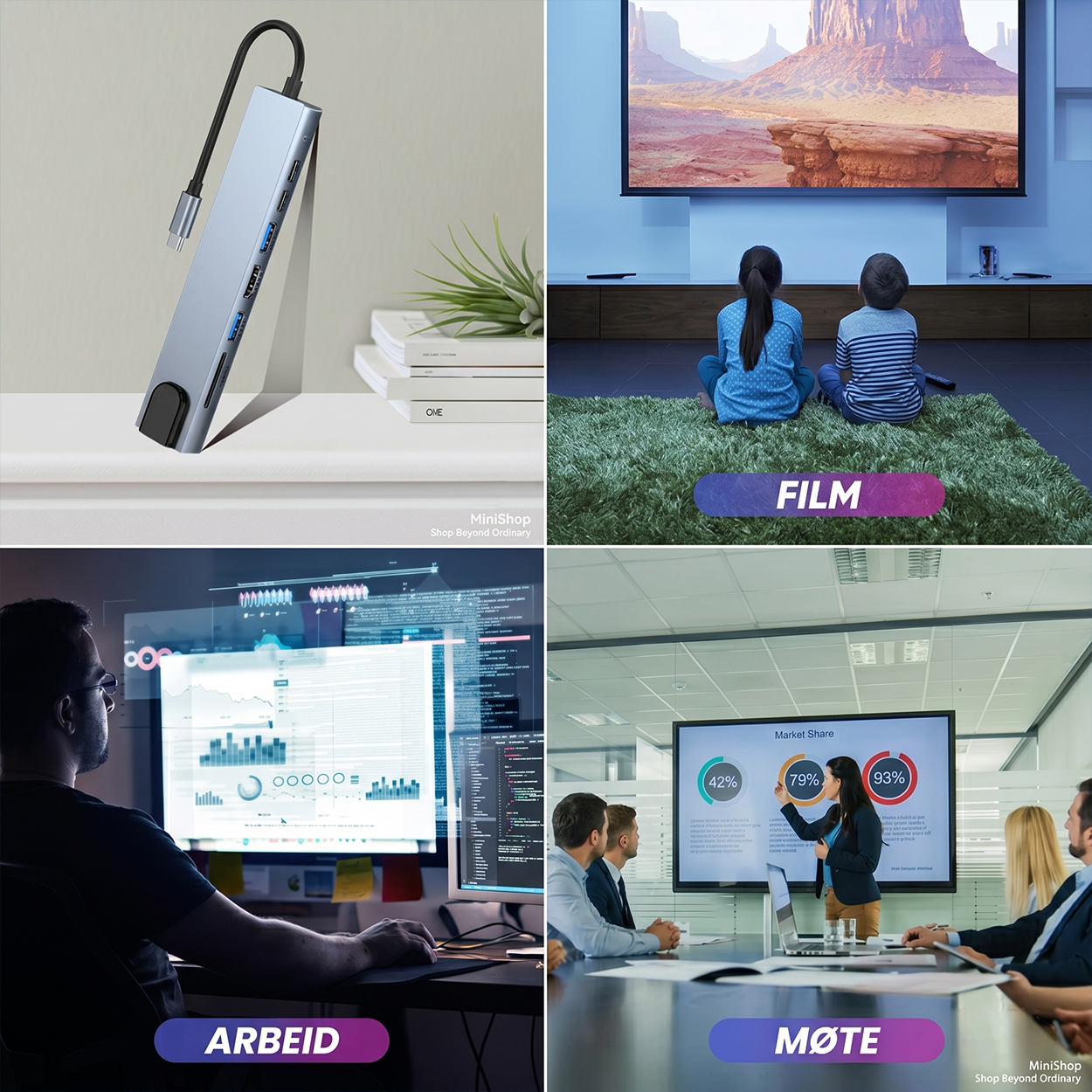 SZPACMATE 8-in-1 USB-C-hub