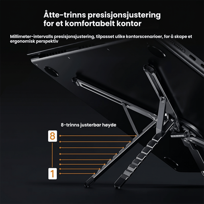 Sammenleggbart magnetisk stativ for telefon, nettbrett og laptop