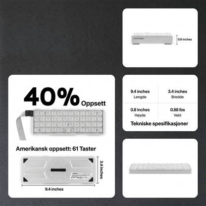 EPOMAKER Luma40 Lavprofil mekanisk tastatur