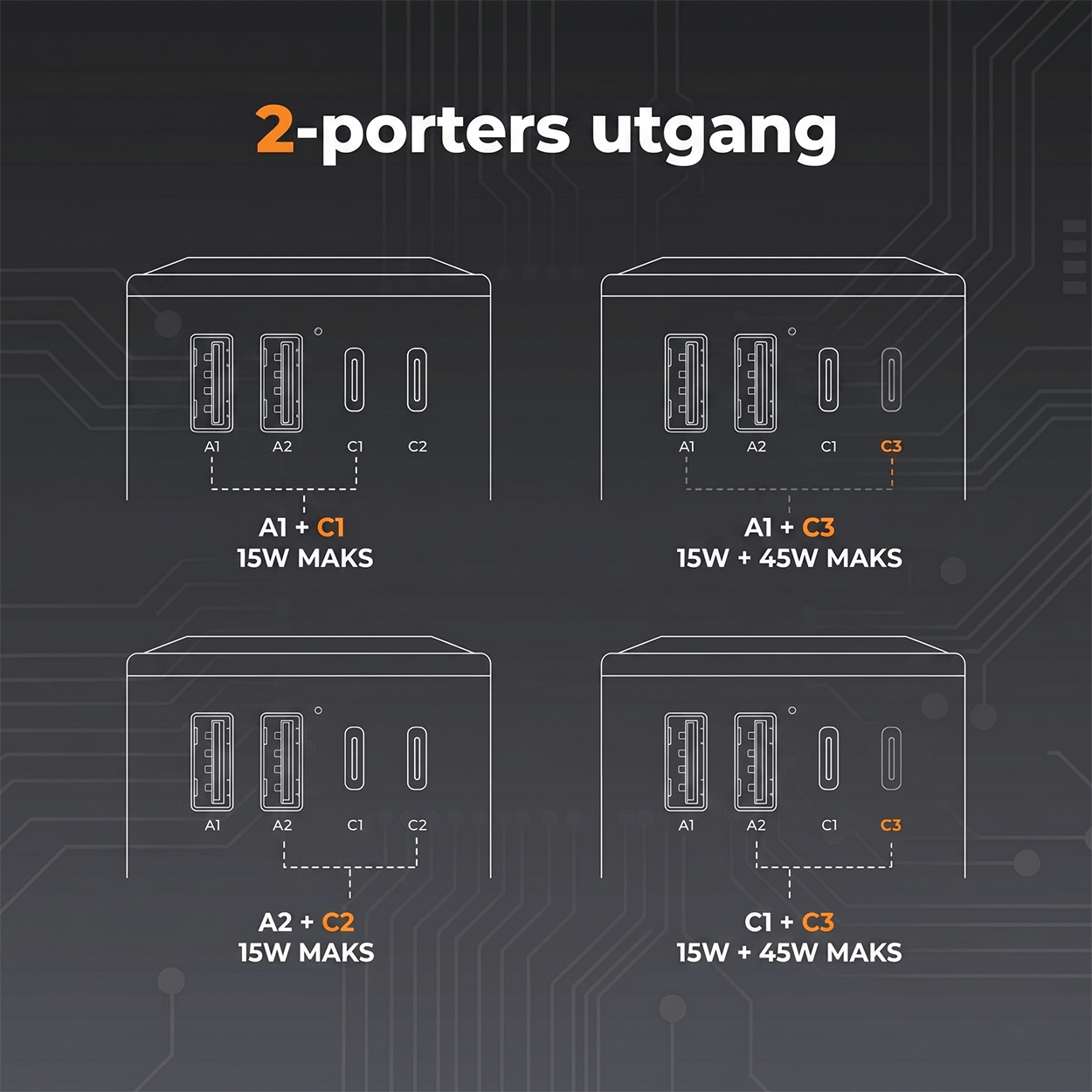 TESSAN WTA07 Universell reiseadapter
