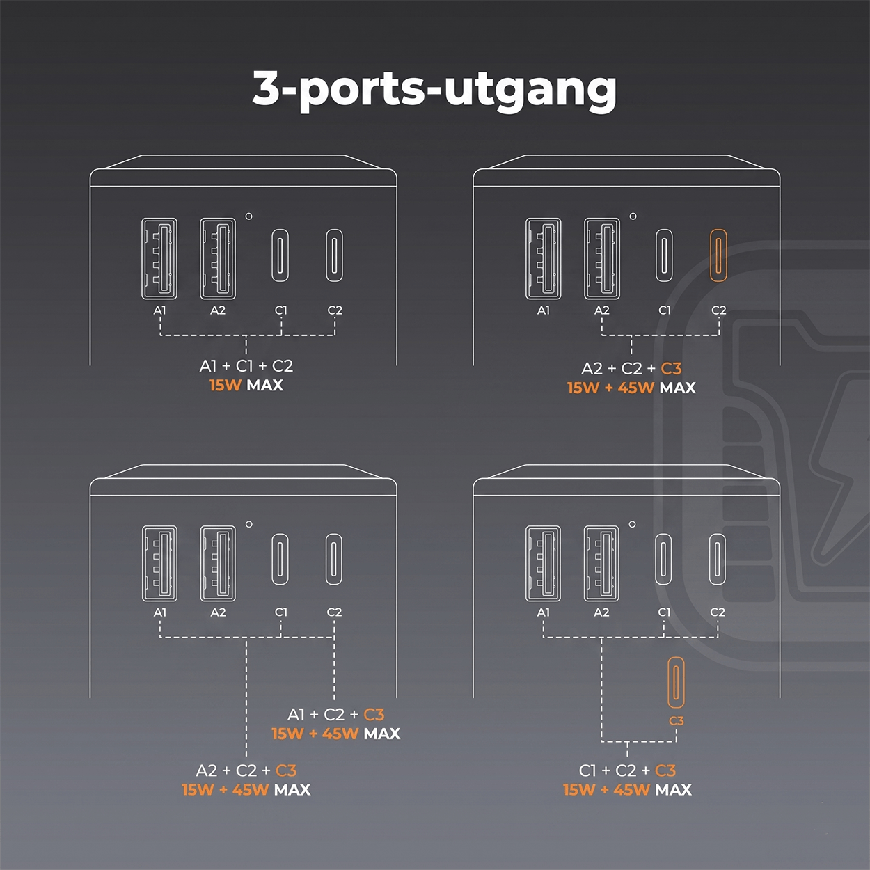 TESSAN WTA07 Universell reiseadapter