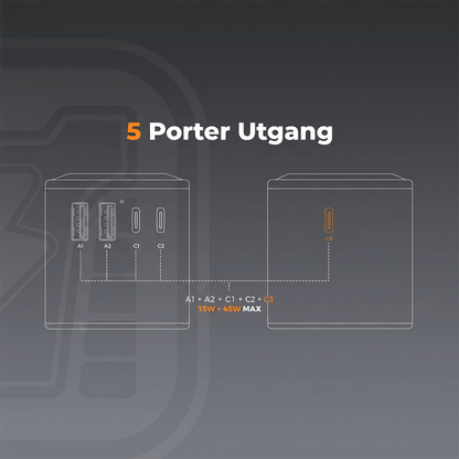 TESSAN WTA07 Universell reiseadapter