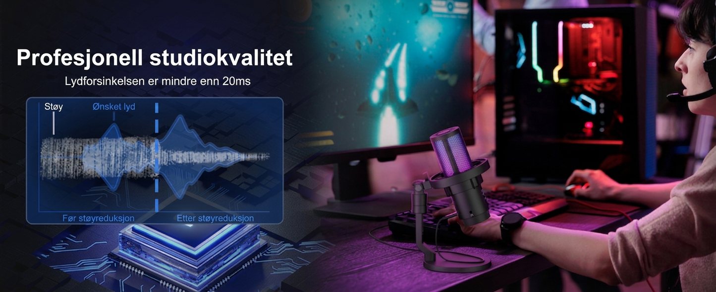 COMICA Ejoy Uni PRO(D) USB trådløst spillmikrofon