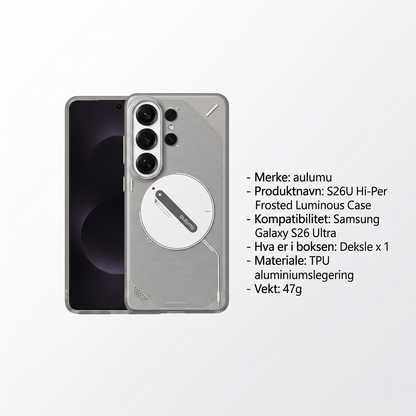Aulumu S26 Ultra Galaxy Magnetisk deksel (Gjennomsiktig grå)