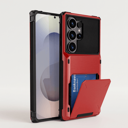 VaultCase PC-vippedeksel med korthlomme for Samsung S-serie