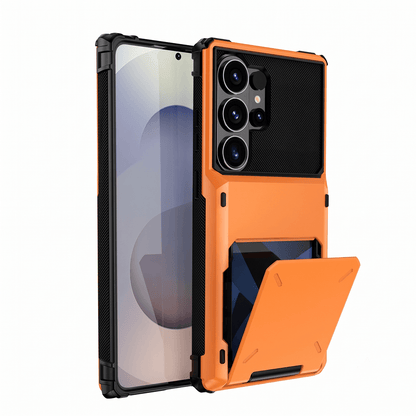 VaultCase PC-vippedeksel med korthlomme for Samsung S-serie