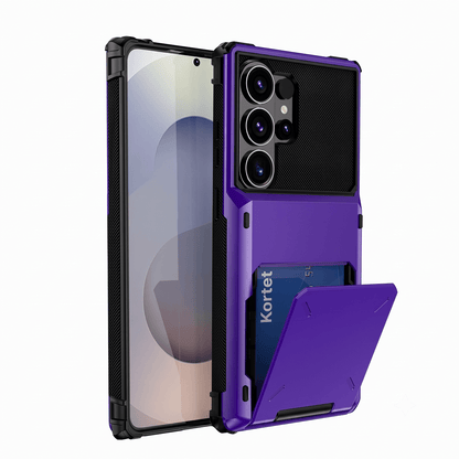 VaultCase PC-vippedeksel med korthlomme for Samsung S-serie