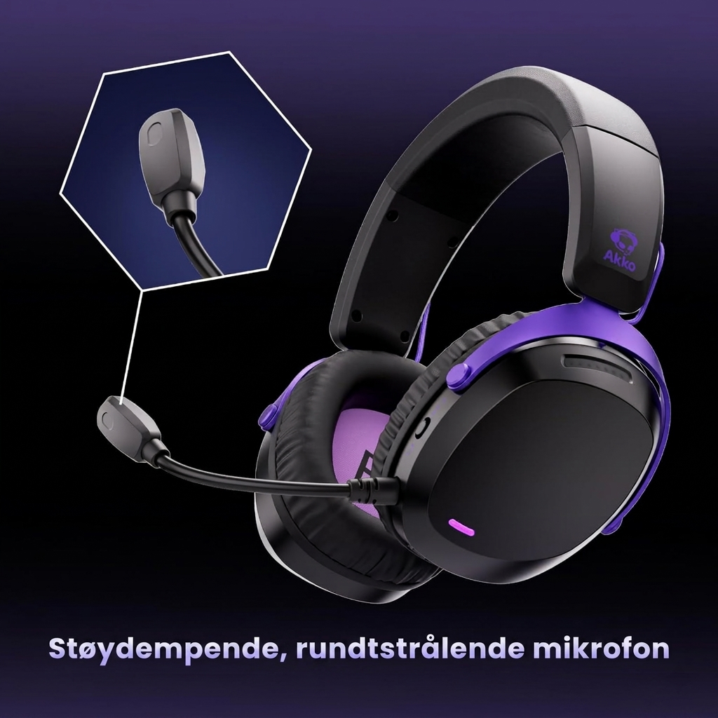 Akko GH300 Trådløst Gaming-headset – Quad-Mode