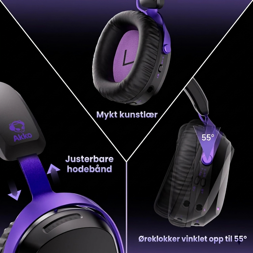 Akko GH300 Trådløst Gaming-headset – Quad-Mode
