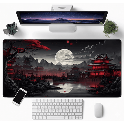 Pirate Ship Black Desk Mat - XXL utvidet spillmatte for mus