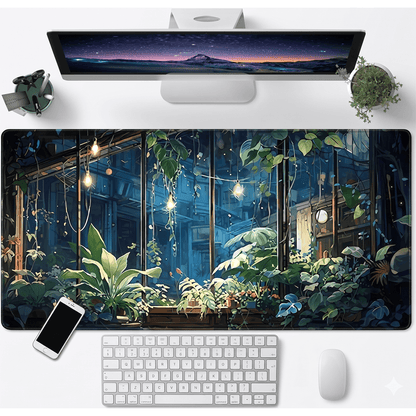 Pirate Ship Black Desk Mat - XXL utvidet spillmatte for mus