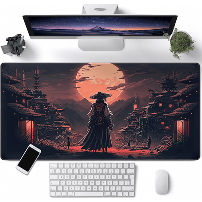 Pirate Ship Black Desk Mat - XXL utvidet spillmatte for mus